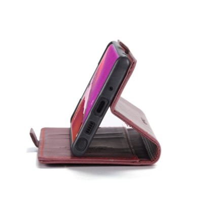Samsung Galaxy Note 20 Ultra (N986F) CaseMe Retro открываемый, бордового цвета, кожаный чехол – книжка | Vacins.lv