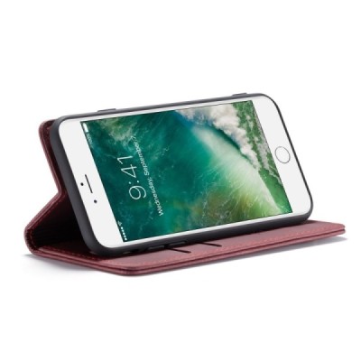 Apple iPhone SE 2020 (iPhone 7, 8) CaseMe Retro открываемый, бордового цвета, кожаный чехол – книжка | Vacins.lv