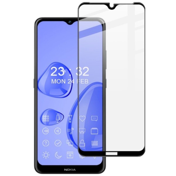„Imak“ Tempered Glass ekrāna aizsargstikls 0.26 mm - melns (Nokia 2.4)