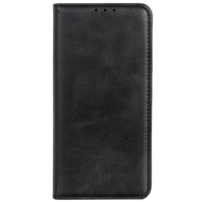 Samsung Galaxy A12 (A125F) чёрный кожаный чехол-книжка | Vacins.lv