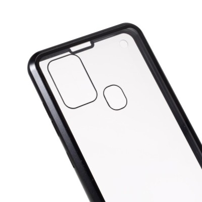 Samsung Galaxy A21s (A217) Frame прозрачный магнитный двухслойный чехол | Vacins.lv