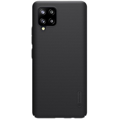 Samsung Galaxy A42 5G „Nillkin“ Frosted Shield чёрный пластиковый чехол | Vacins.lv