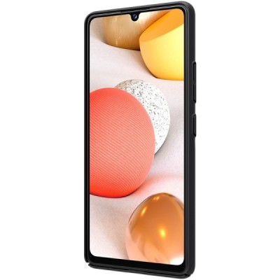 Samsung Galaxy A42 5G „Nillkin“ Frosted Shield чёрный пластиковый чехол | Vacins.lv
