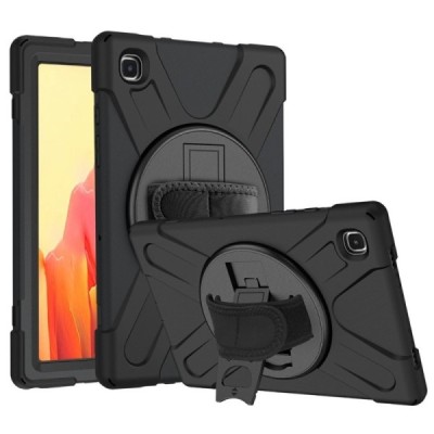 Samsung Galaxy Tab A7 10.4 2020 (T505,T500) pastiprinātas aizsardzības melns (360°) apvalks, vaciņš | Vacins.lv