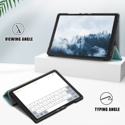 Samsung Galaxy Tab A7 10.4 2020 (T505,T500) atvēramais zaļš maciņš | Vacins.lv