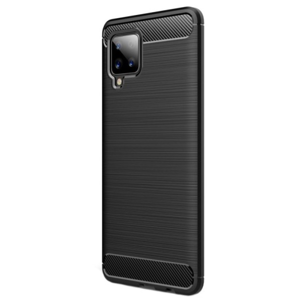 „Carbon“ cieta silikona (TPU) apvalks - melns (Galaxy A42 5G)