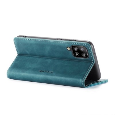 Samsung Galaxy A42 5G CaseMe Retro solīds atvēramais ādas zaļš maciņš - maks | Vacins.lv