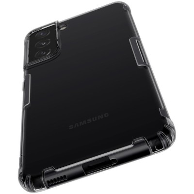 Samsung Galaxy S21 (G991B) Nillkin Nature pelēks (caurspīdīgs) silikona planākais apvalks | Vacins.lv