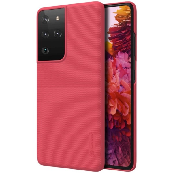 Чехол „Nillkin“ Frosted Shield - красный (Galaxy S21 Ultra)