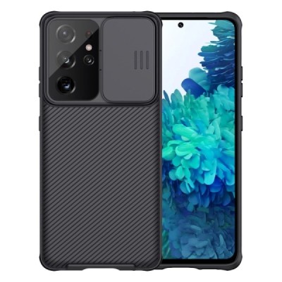 Samsung Galaxy S21 Ultra (G998B) Nillkin CamShield melns apvalks | vacins.lv