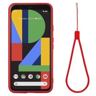 Google Pixel 4A 5G Shell (TPU) твердый силиконовый чехол - красный | Vacins.lv