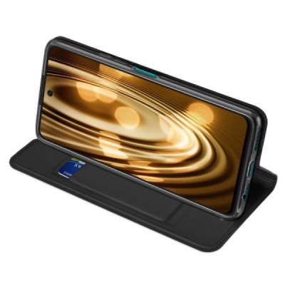 Huawei P smart 2021 „Dux Ducis“ Skin sērijas melns ādas atvērams maciņš | Vacins.lv