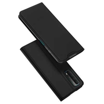 Huawei P smart 2021 „Dux Ducis“ Skin sērijas melns ādas atvērams maciņš | Vacins.lv