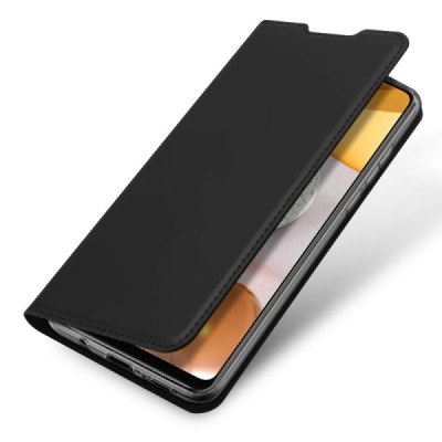 Samsung Galaxy A42 5G Dux Ducis Skin sērijas melns ādas atvērams maciņš | Vacins.lv