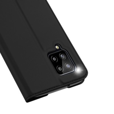 Samsung Galaxy A42 5G Dux Ducis Skin sērijas melns ādas atvērams maciņš | Vacins.lv