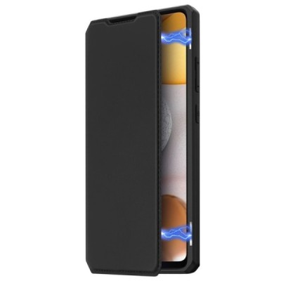 Samsung Galaxy A42 5G Dux Ducis Skin X sērijas melns ādas atvērams maciņš | Vacins.lv