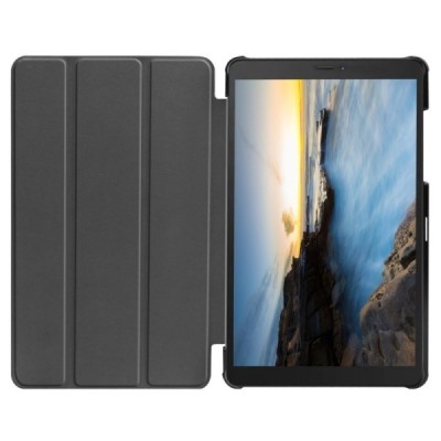 Samsung Galaxy Tab A 8.0 (T290, T295) золотой кожаный чехол-книжка (складной) | Vacins.lv