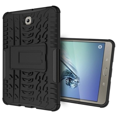 Samsung Galaxy Tab S2 8.0 (T715, T710) pastiprinātas aizsardzības melns apvalks  | Vacins.lv