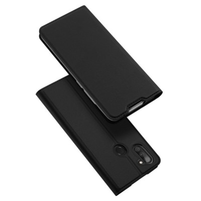 Samsung Galaxy M11 (M115F) Dux Ducis Skin sērijas melns ādas atvērams maciņš | Vacins.lv