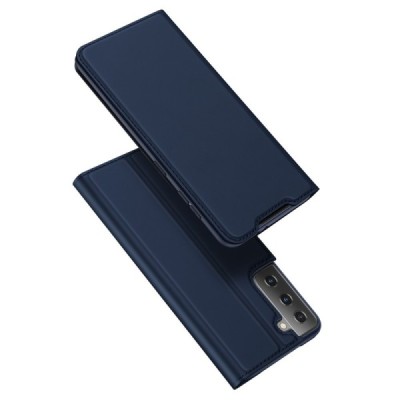 Samsung Galaxy S21+ (G996B) Dux Ducis Skin sērijas zils ādas atvērams maciņš | Vacins.lv