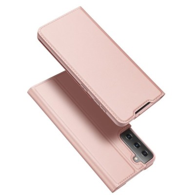 Dux Ducis Skin серии Samsung Galaxy S21+ (G996B) розовый кожаный чехол-книжка | Vacins.lv