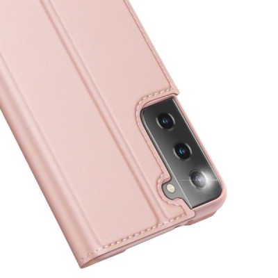 Dux Ducis Skin серии Samsung Galaxy S21+ (G996B) розовый кожаный чехол-книжка | Vacins.lv
