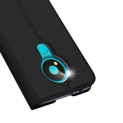 Nokia 3.4 Dux Ducis Skin sērijas melns ādas atvērams maciņš | Vacins.lv