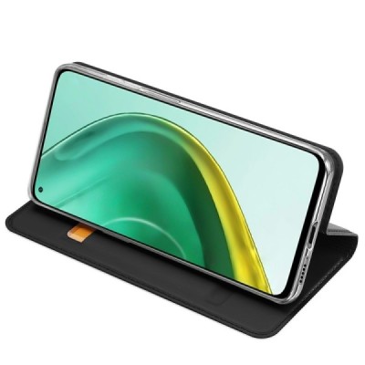 Xiaomi Mi 10T (Mi 10T Pro) Dux Ducis Skin sērijas melns ādas atvērams maciņš | Vacins.lv