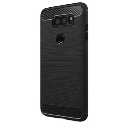 LG V30 (H930) твердый силиконовый чехол (TPU) - черный | Vacins.lv