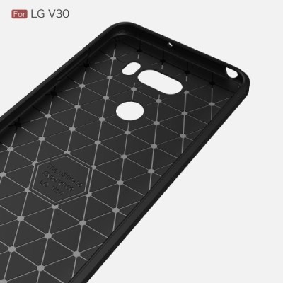 LG V30 (H930) твердый силиконовый чехол (TPU) - черный | Vacins.lv