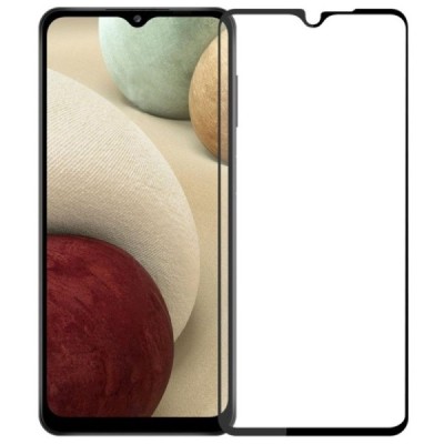 Samsung Galaxy A12 (A125F) Mofi Tempered Glass melns ekrāna aizsargstikls | Vacins.lv