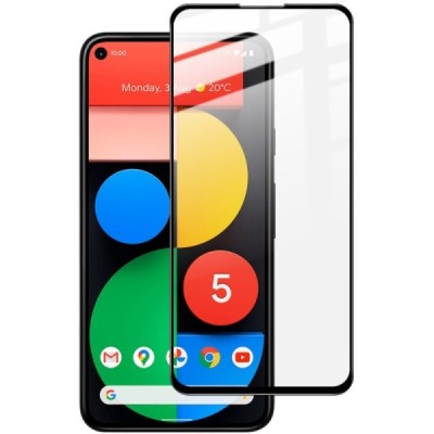 Google Pixel 5 „Imak“ 9H Tempered Glass усиленная защита, черное защитное стекло с полным покрытием 0,26 мм | Vacins.lv