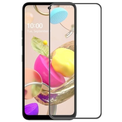 LG K42 (K52) Hat-Prince Tempered Glass melns ekrāna aizsargstikls | Vacins.lv