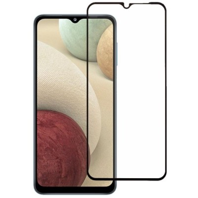 Samsung Galaxy A12 (A125F) „Rurihai“ Tempered Glass melns ekrāna aizsargstikls | Vacins.lv
