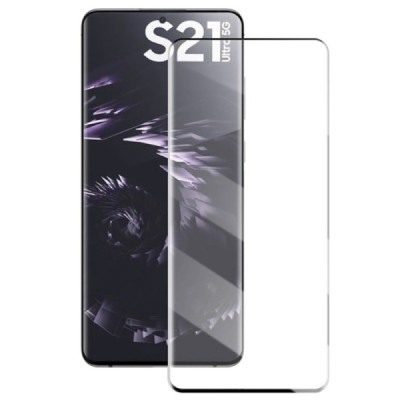 Samsung Galaxy S21 Ultra (G998B) Mocolo Tempered Glass melns ekrāna aizsargstikls | Vacins.lv