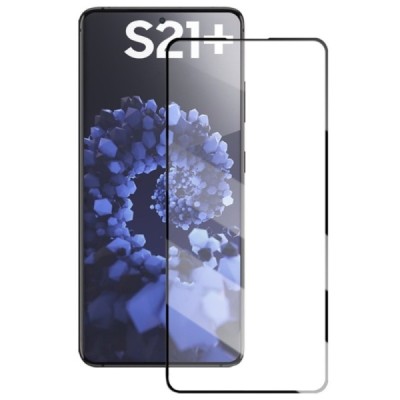 Samsung Galaxy S21+ (G996B) Mocolo Tempered Glass melns ekrāna aizsargstikls | Vacins.lv
