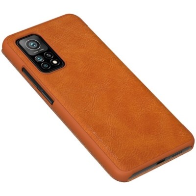 Greznais „Nillkin“ Qin sērijas ādas atvērams brūns Xiaomi Mi 10T (Mi 10T Pro) | Vacins.lv