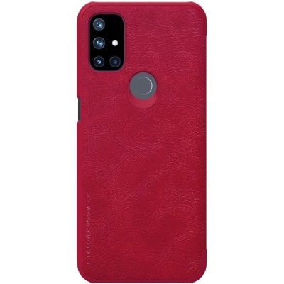 Greznais „Nillkin“ Qin sērijas ādas atvērams sarkans OnePlus Nord N10 5G | Vacins.lv