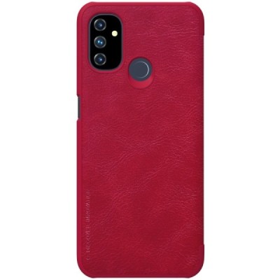 Greznais „Nillkin“ Qin sērijas ādas atvērams sarkans OnePlus Nord N100 | Vacins.lv