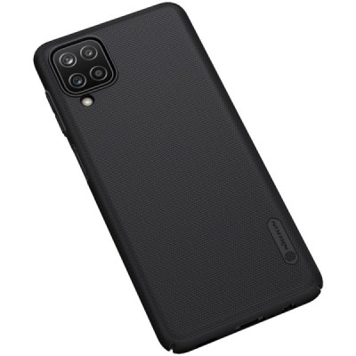 Samsung Galaxy A12 (A125F) Nillkin Frosted Shield чёрный пластиковый чехол | Vacins.lv