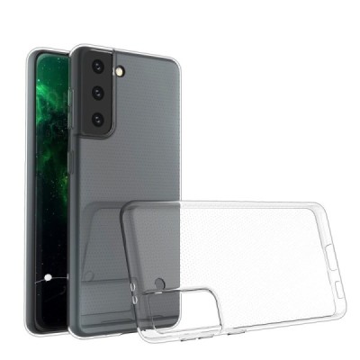 Samsung Galaxy S21 (G991B) самый тонкий в мире чехол из прозрачного твердого силикона TPU | Vacins.lv