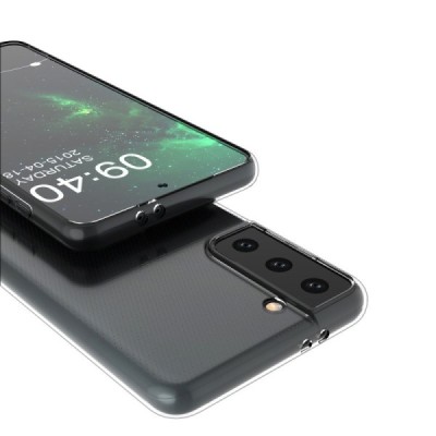 Samsung Galaxy S21 (G991B) самый тонкий в мире чехол из прозрачного твердого силикона TPU | Vacins.lv