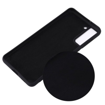 Samsung Galaxy S21 (G991B) Shell (TPU) твердый силиконовый чехол - чёрный | Vacins.lv