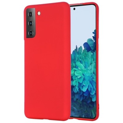 Samsung Galaxy S21 (G991B) Shell (TPU) твердый силиконовый чехол - красный | Vacins.lv
