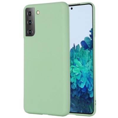 Samsung Galaxy S21 (G991B) „Shell“ cieta silikona (TPU) zaļš apvalks | Vacins.lv