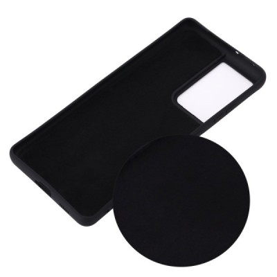 Samsung Galaxy S21 Ultra (G998B) „Shell“ cieta silikona (TPU) melns apvalks | vacins.lv