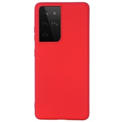 Samsung Galaxy S21 Ultra (G998B) „Shell“ cieta silikona (TPU) sarkans apvalks | vacins.lv