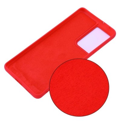 Samsung Galaxy S21 Ultra (G998B) „Shell“ cieta silikona (TPU) sarkans apvalks | vacins.lv