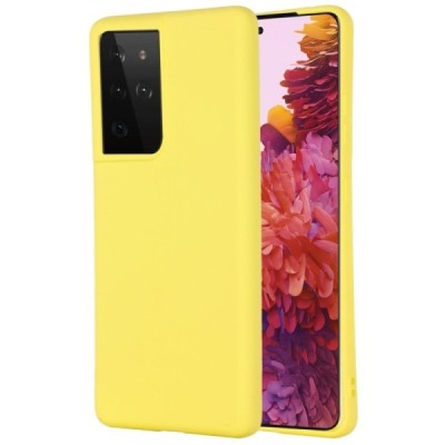 Samsung Galaxy S21 Ultra (G998B) „Shell“ cieta silikona (TPU) dzeltens apvalks | vacins.lv