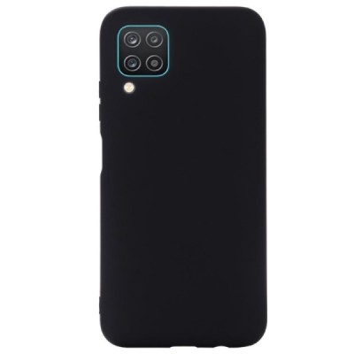 Samsung Galaxy A12 (A125F) Shell (TPU) твердый силиконовый чехол - чёрный | Vacins.lv